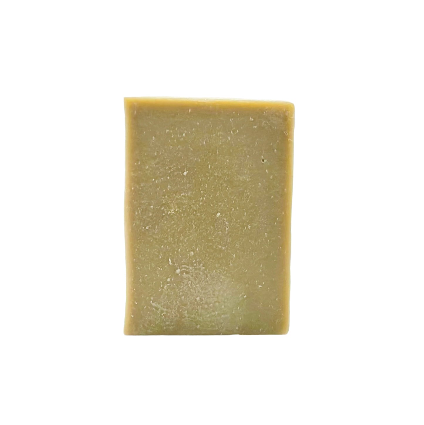 Close-up of Bay Rum goat milk soap bar showing texture and artisan finish. Gentle and handmade by Clay & Goat Soap Co.