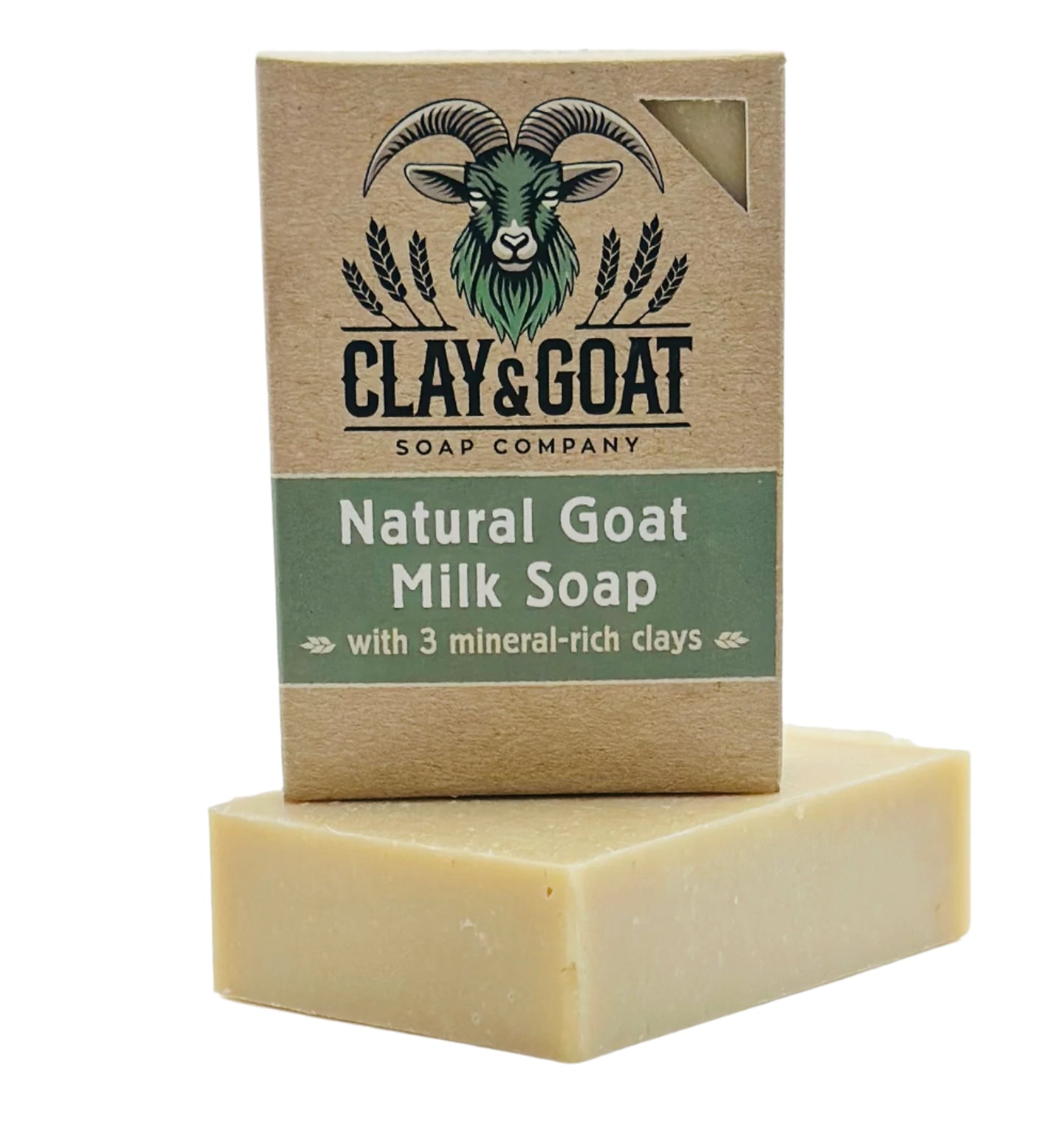 Cucumber Mint goat milk soap bar for dry and sensitive skin. Handmade by Clay & Goat Soap Co.